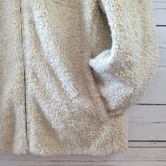 Pendleton Teddy Bear Sherpa Tan Full Zip Fleece Flannel Fuzzy Jacket Size Small - Picture 8 of 16